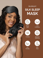 22Momme Pure Silk 3D Contoured Adjustable Eye Mask