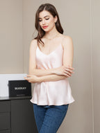 100% Mulberry Silk Spaghetti Strap Basic Camisole Top