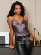 100% Mulberry Silk Spaghetti Strap Basic Camisole Top