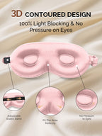 22Momme Pure Silk 3D Contoured Adjustable Eye Mask